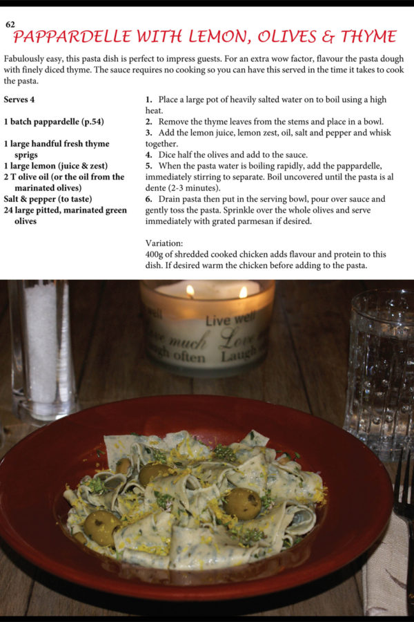 Sample Recipe for Pasta Page